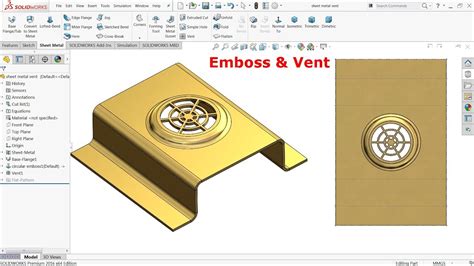 solidworks emboss sheet metal|solidworks sheet metal stamping.